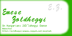 emese zoldhegyi business card
